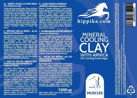Hippika Glinka chłodząca mineralna z arniką dla koni 1,5 kg