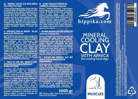 Hippika Glinka chłodząca mineralna z arniką dla koni 3 kg