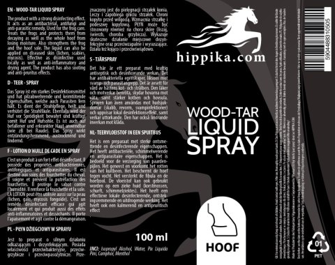 Hippika Płyn dziegciowy w sprayu do strzałek konia 100 ml