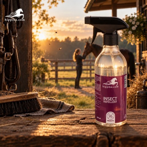 Hippika Płyn odstraszający komary i kleszcze dla koni 500 ml