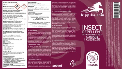 Hippika Płyn odstraszający komary i kleszcze dla koni 500 ml