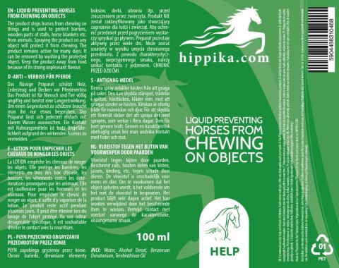 Hippika Płyn przeciwko obgryzaniu przedmiotów przez konie 100 ml