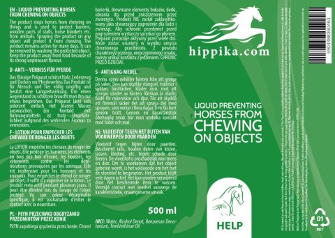 Hippika Płyn przeciwko obgryzaniu przedmiotów przez konie 500 ml