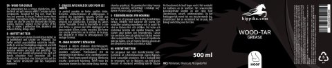 Hippika Smar dezynfekujący i przeciwbakteryjny z dziegciem do kopyt 500 ml