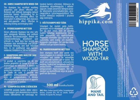 Hippika Szampon dla koni z dziegciem 500 ml